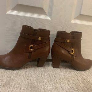 Brown Leather Booties